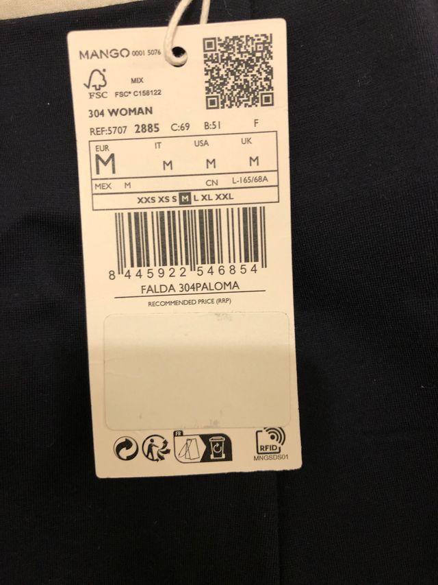 Saia justa Mango com abertura em malha Rome