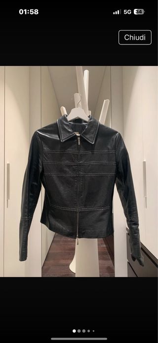 Giubbotto in pelle nero