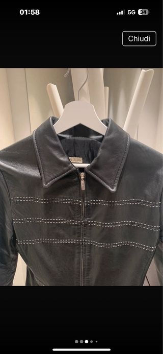 Giubbotto in pelle nero