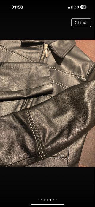 Giubbotto in pelle nero