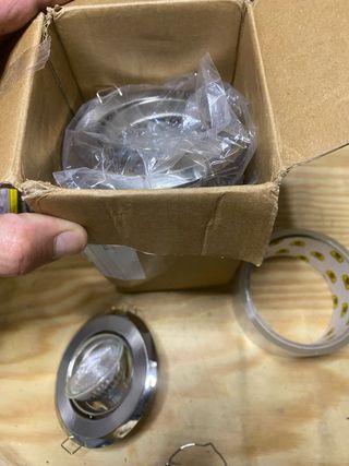 Faretti LED da incasso argentati