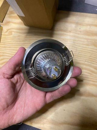 Faretti LED da incasso argentati