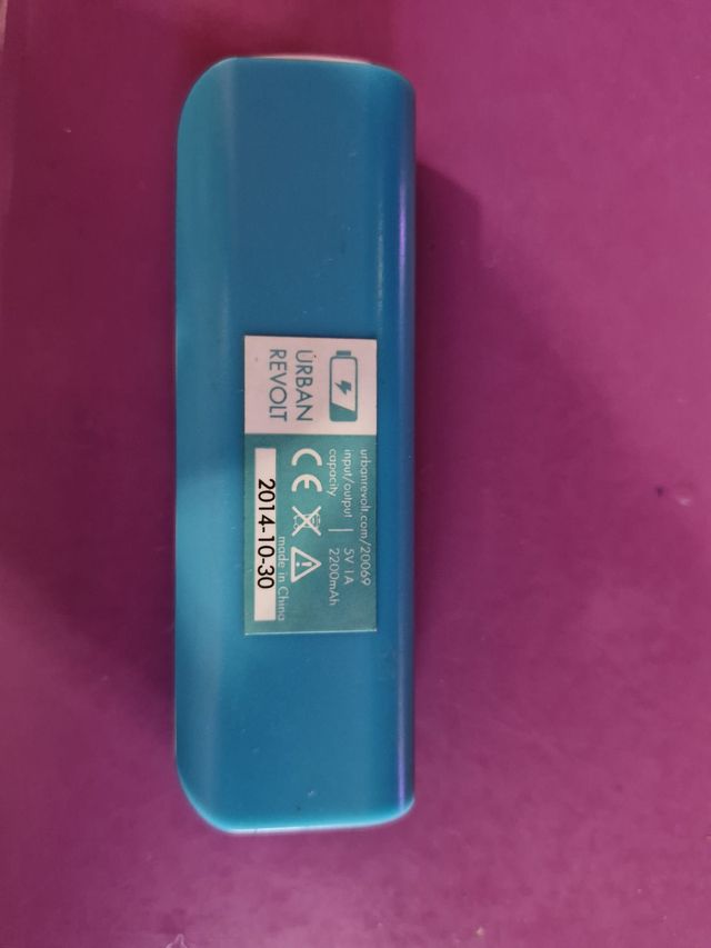 Cargador portátil Urban Rebolt AZUL (SIN USB)