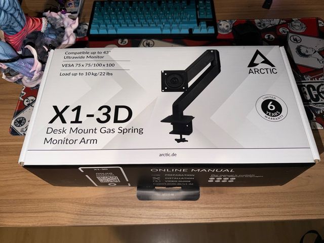 Brazo Soporte Monitor Arctic X1-3D Negro