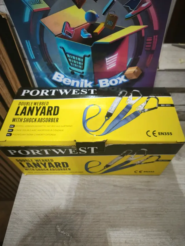 Cincha de amarre doble con absorvedor Portwest