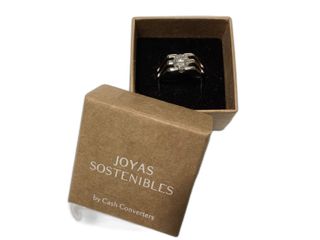 anillo oro 18k con piedra con diamante