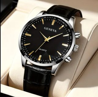 Reloj GENEVA Negro y Dorado