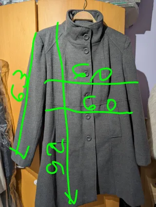 Abrigo paño gris talla 48 sin estrenar