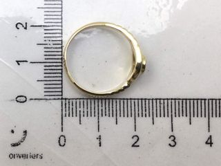 anillo oro 18k con piedra con diamante t. 16 (17,84 mm)