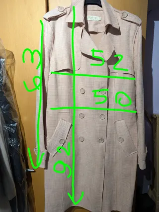 Abrigo fino beige/rosa XL sin estrenar
