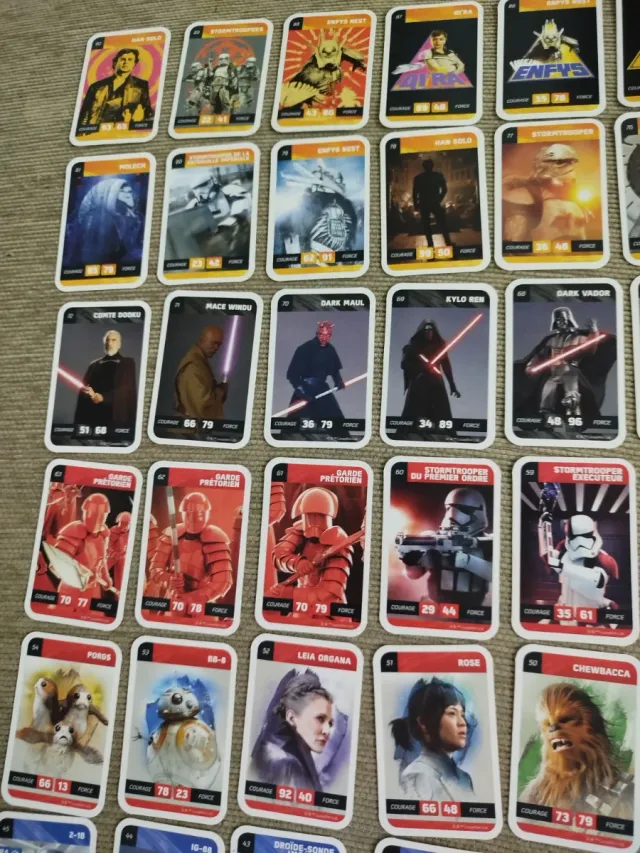 Cartas Star Wars Coleção