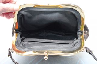 Bolso de fiesta vintage. Negro y dorado.