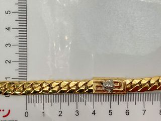 cadena oro 18k con circonita 30cm