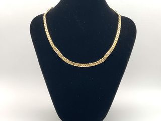 cadena oro 18k con circonita 23cm