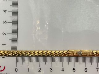 cadena oro 18k con circonita 23cm