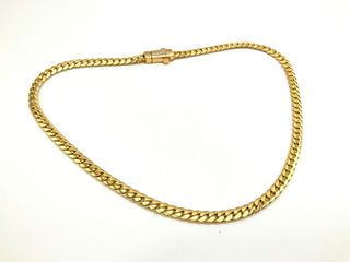 cadena oro 18k con circonita 21cm