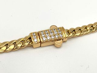 cadena oro 18k con circonita 21cm