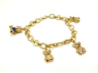 pulsera oro 18k con circonita