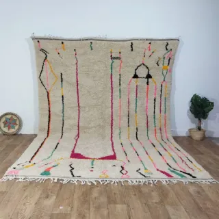 Alfombra de lana multicolor