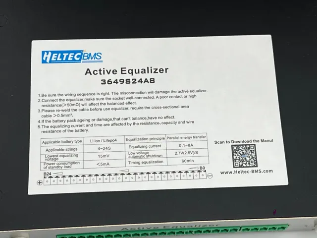 Equilibrador de Baterías Activo HELTEC BMS 8A