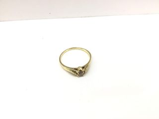 anillo oro 18k con piedra con circonita