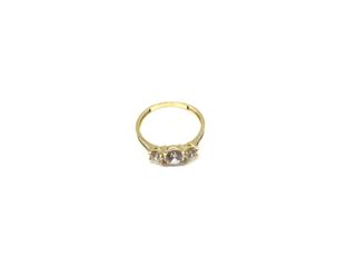 anillo oro 18k con piedra con circonita