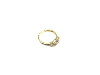 anillo oro 18k con piedra con circonita