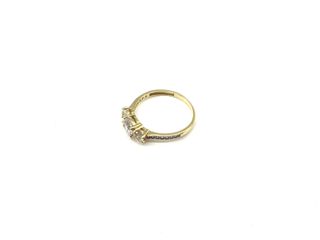 anillo oro 18k con piedra con circonita