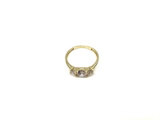 anillo oro 18k con piedra con circonita