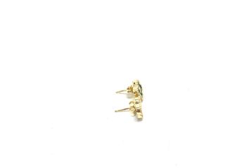 pendientes oro 18k con piedra con circonita
