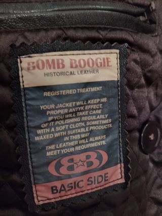 Chaqueta Cuero Marrón Lujo Talla M