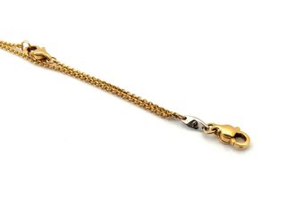 cadena oro 18k con piedra con diamante 24cm