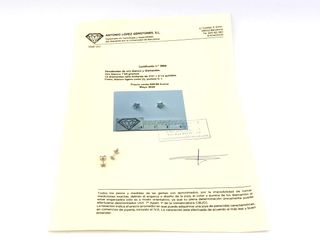 pendientes oro 18k con piedra con diamante