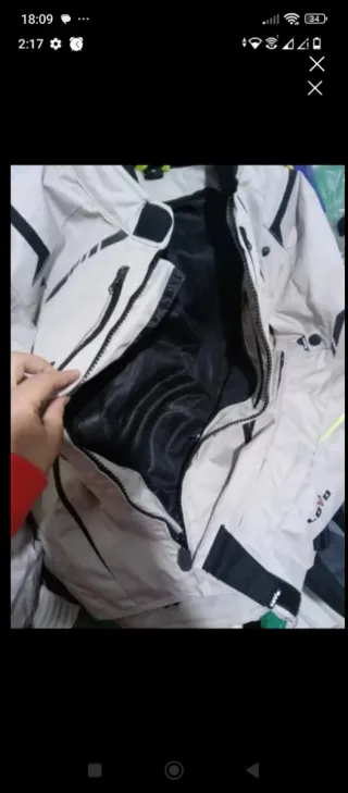Chaqueta de moto Lovo gris