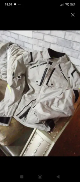 Chaqueta de moto Lovo gris