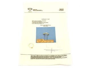 anillo oro 18k con piedra con diamante