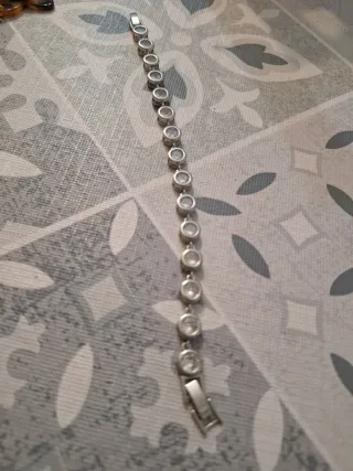Pulsera de acero con circonitas