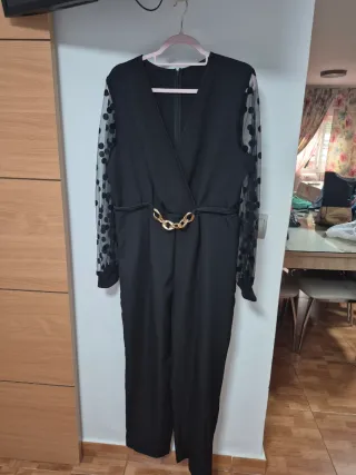 Mono negro manga transparente lunares