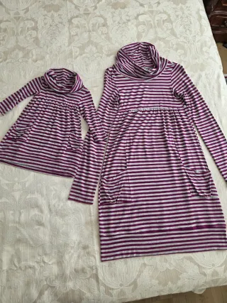 Coppia abiti mamma e figlia a righe