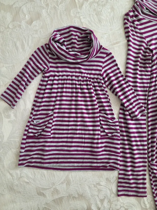 Coppia abiti mamma e figlia a righe