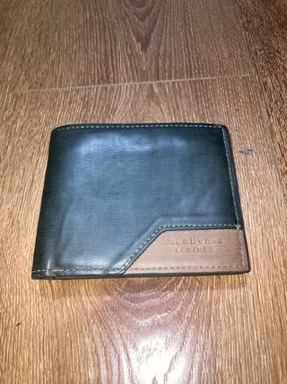 Billetera Menbense Cuero Negro y Marrón