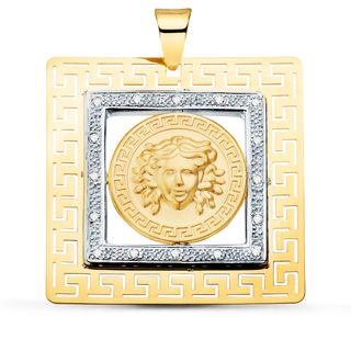 colgante oro 18k con piedra con circonita