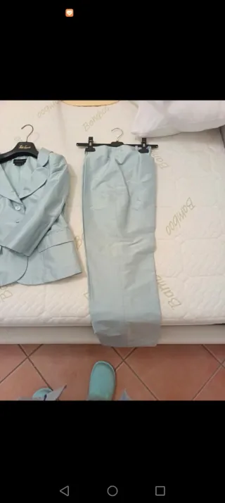 Completo Luisa Spagnoli elegante donna verde