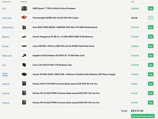 PC Gaming Mini-ITX Ryzen 7 7700 RX 9070 XT