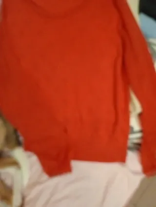 Blusa roja mujer mangas transparentes