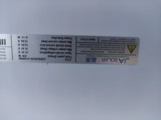 Placa Solar JA Solar 410W nuevas sin estrenar