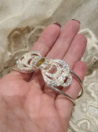 Pulsera Fallera Plata y Perlas