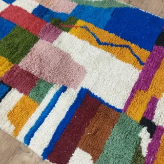 Alfombra de lana multicolor