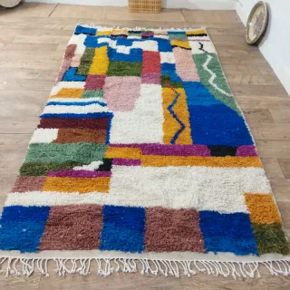 Alfombra de lana multicolor