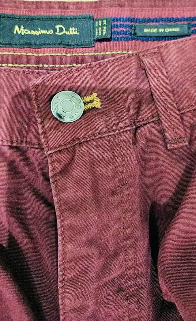 Pantalón Massimo Dutti Rojo